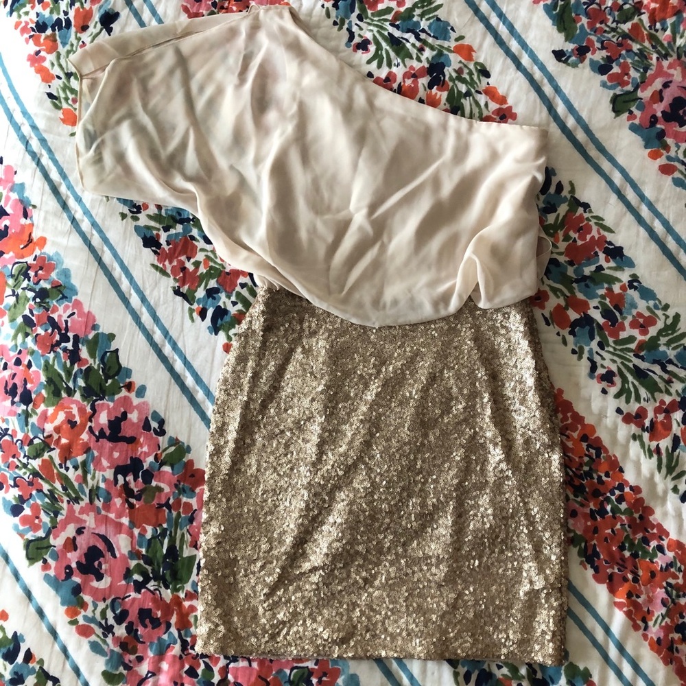 Aidan Mattox - Blouson Sequined Cocktail Dress